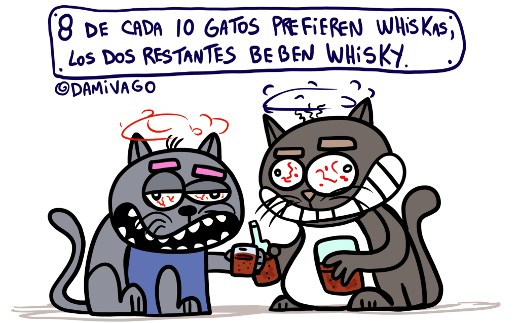 Damivago Nº 1650: Gatos Whisky (Actualización de Viñeta)