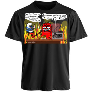 Polera Negra Unisex: Antes todo era Sátanico (Del libro Nostalgia)