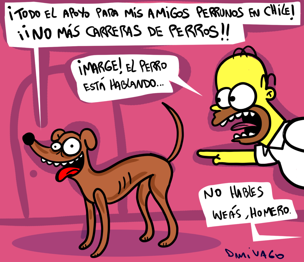 Damivago Nº 3869: No a las carreras de galgos (Fant Art Simpsons)