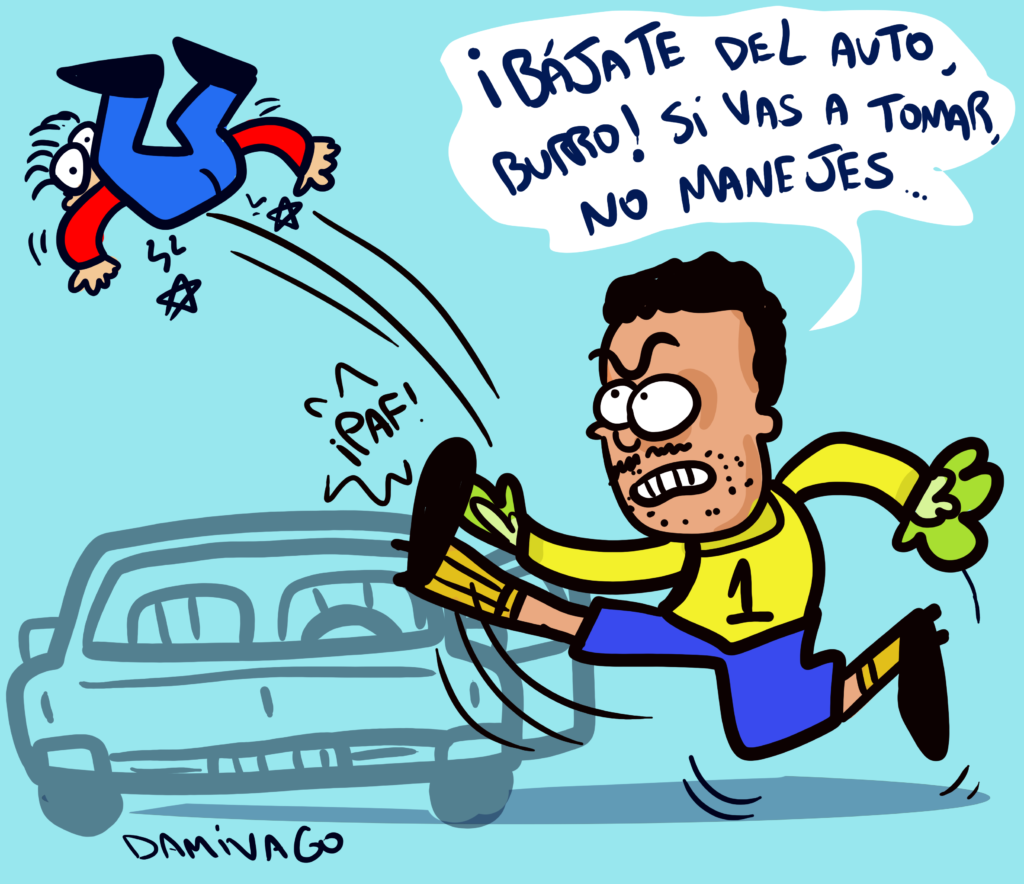 Claudio Bravo enfrenta a un curado al volante