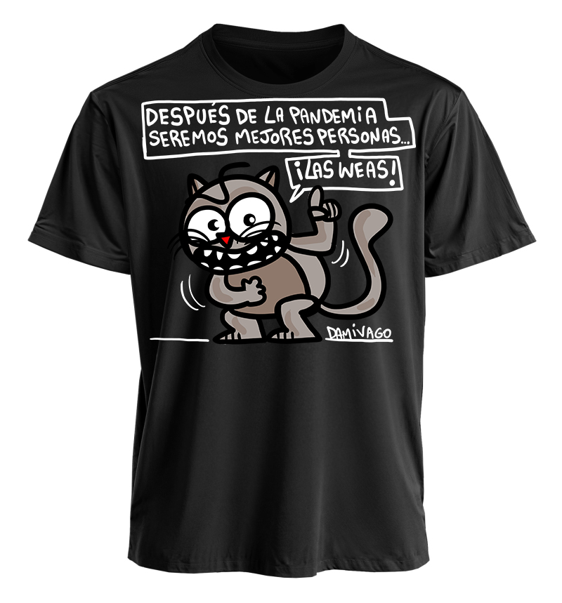 Polera Negra Unisex : Mejores Personas... LAS WEAS