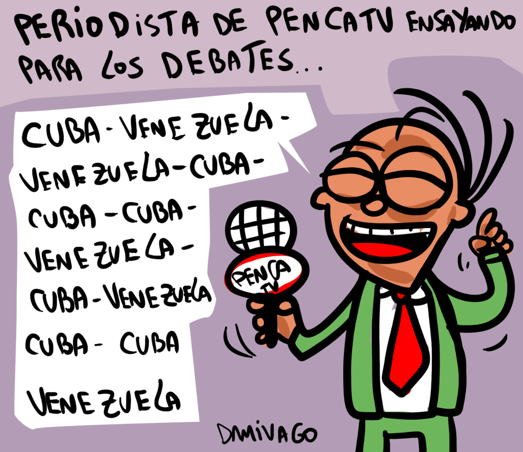 Penca TV ensayando para los debates