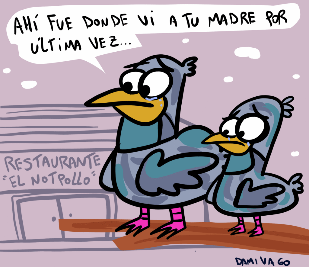 Noticia sobre los cazadores de palomas