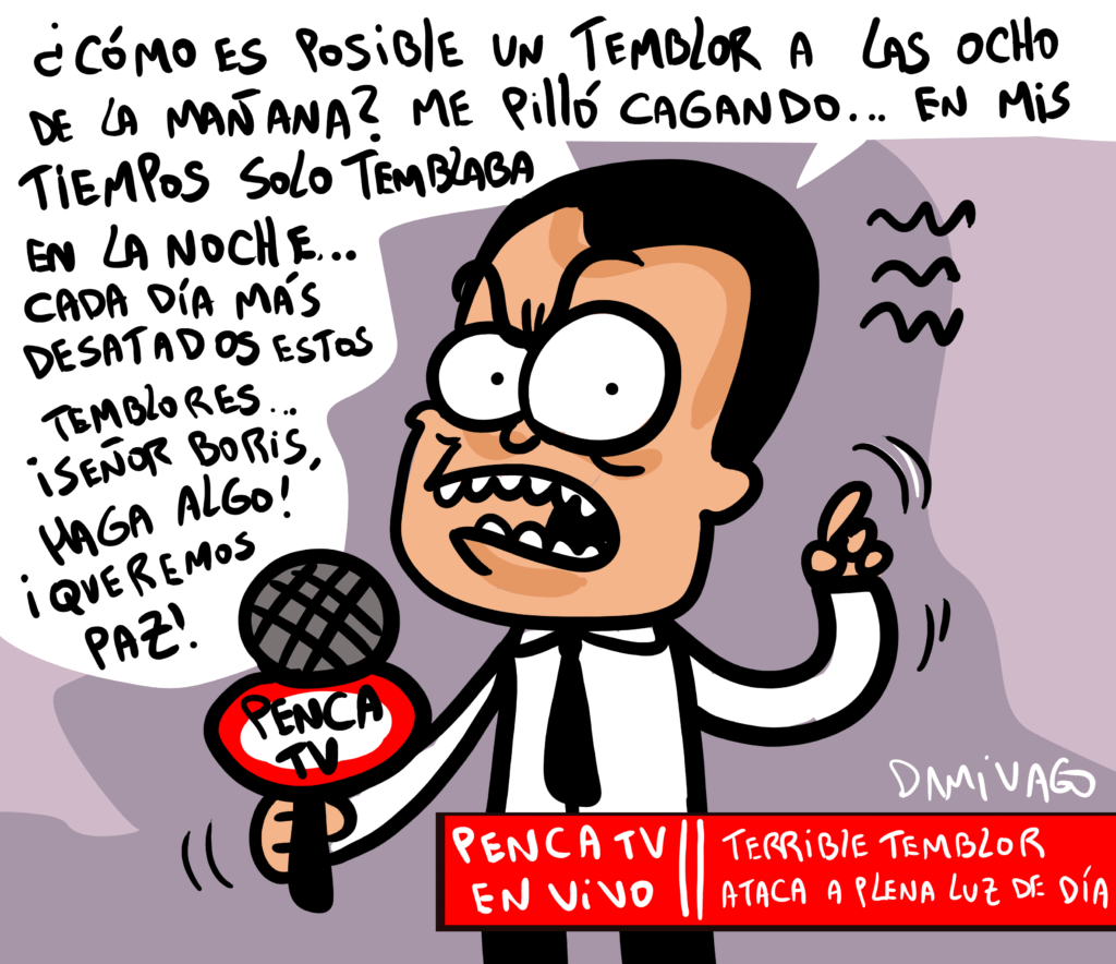PENCA TV informando del temblor
