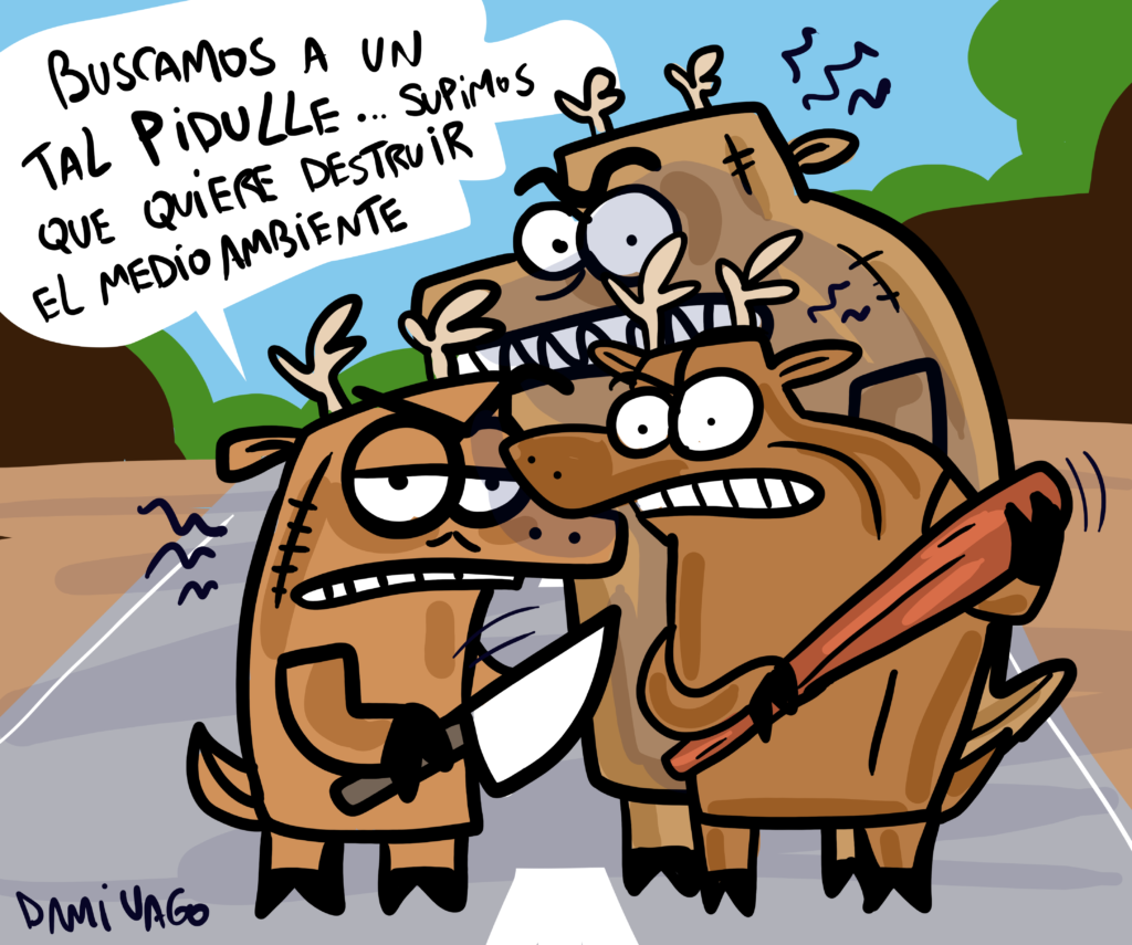 Avistamiento de huemules  cruzando la Carretera Austral