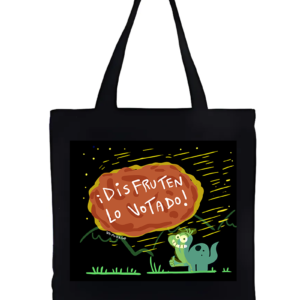 Bolsa Ecológica Negra Tote Bag: Disfruten lo Votado