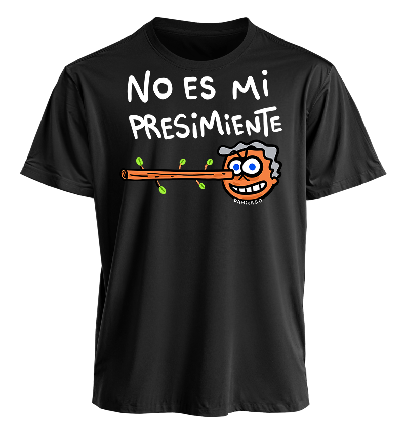 Polera Negra Unisex : NO ES MI PRESIMIENTE