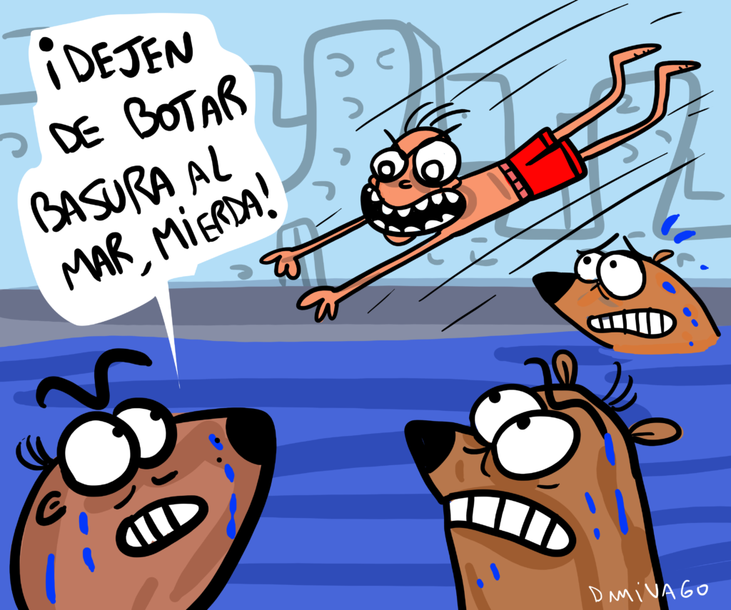 Caso del tipo que se lanzó a los lobos marinos