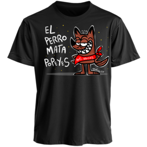 Polera Negra Unisex : El Perro Mata Popeyes