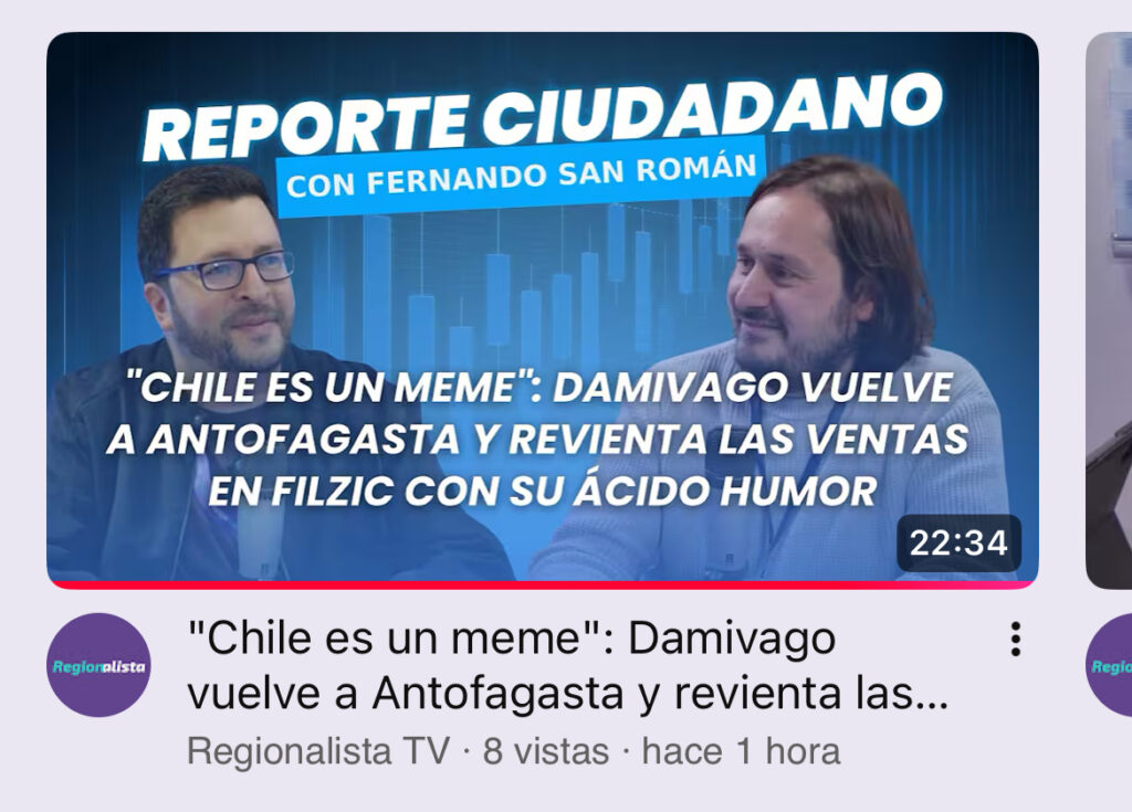 Les dejo la entrevista que me hicieron los amigos de  @ERegionalista  en Antofagasta
