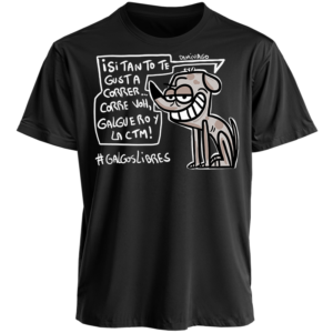 Polera Negra Unisex : Galgos Libres 1.0