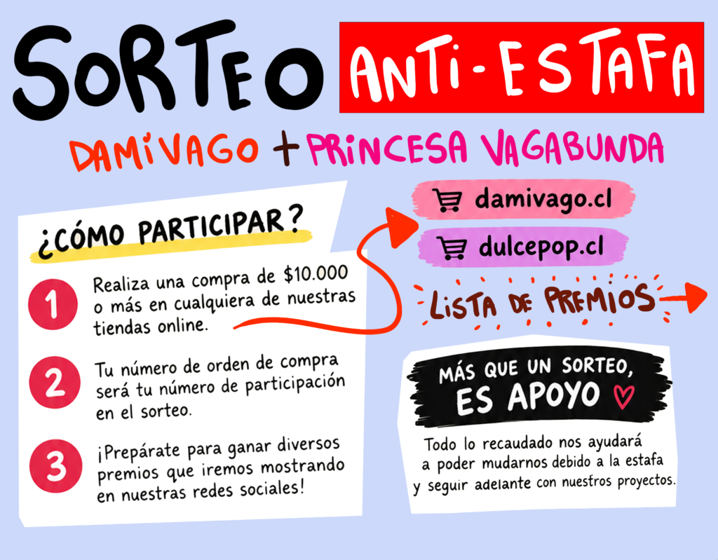 SORTEO ANTI ESTAFA : DAMIVAGO + PRINCESA VAGABUNDA
