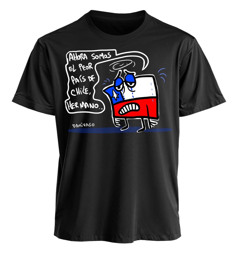 Polera Negra Unisex : SOMOS EL PERO PÁIS DE CHILE...