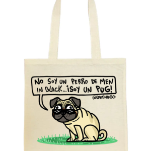 Bolsa Tote Bag: PUG (IMPRESION DIRECTA)