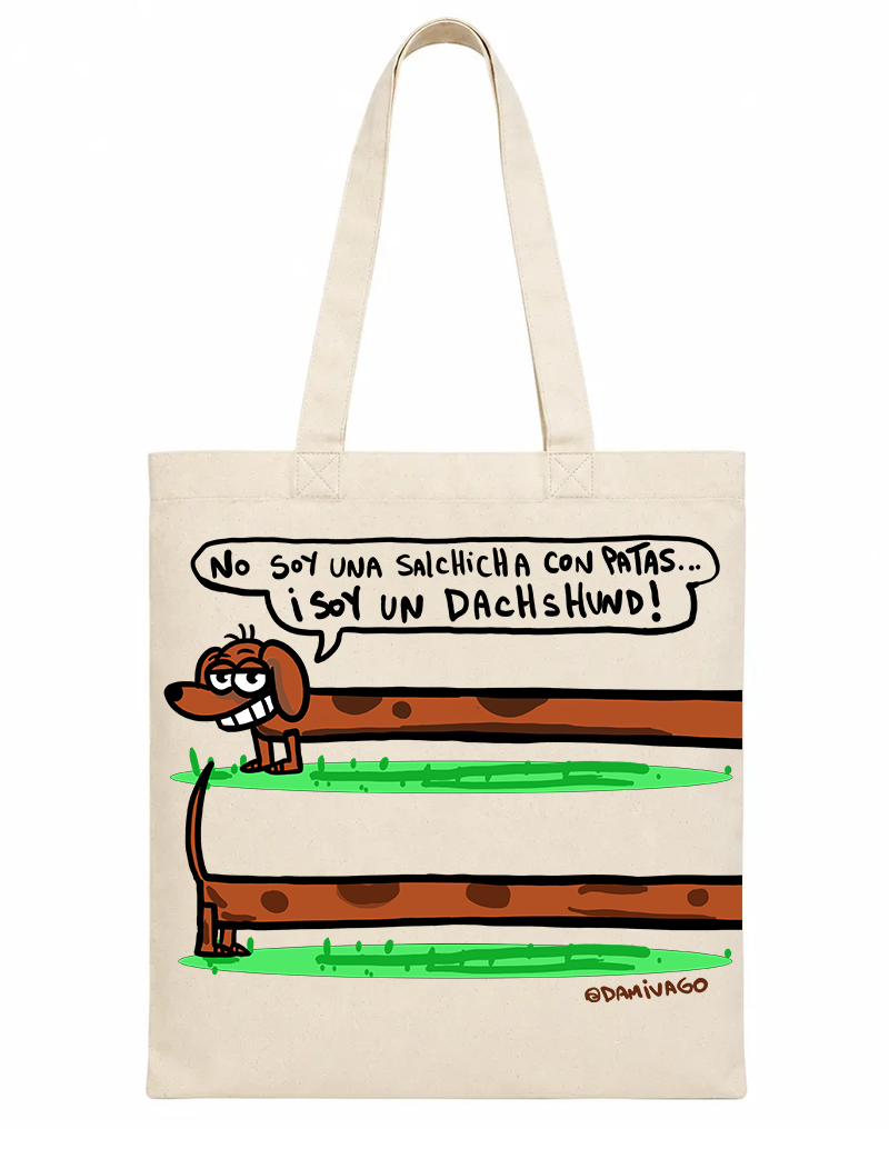 Bolsa Tote Bag: Dachshund(IMPRESION DIRECTA)