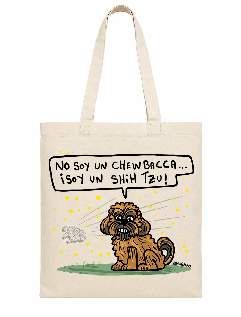 Bolsa Tote Bag: SHIH TZU CHEWBACCA (IMPRESION DIRECTA)